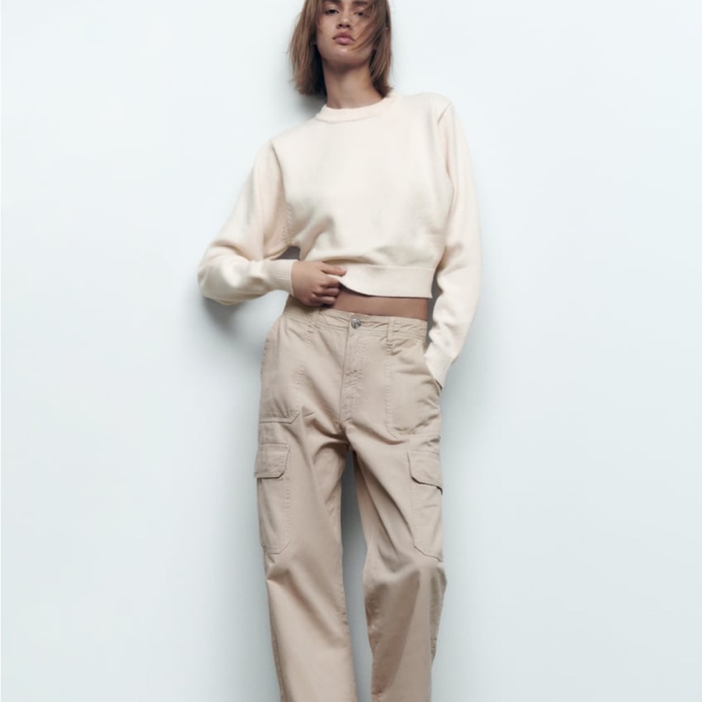 Zara Crop Knit Sweater - Picture 2 of 8